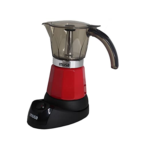 IMUSA 6 or 3cup Electric Espresso Maker, Red - My Kitchen Products
