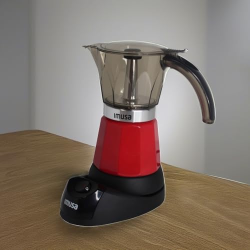 IMUSA 6 or 3cup Electric Espresso Maker, Red - My Kitchen Products