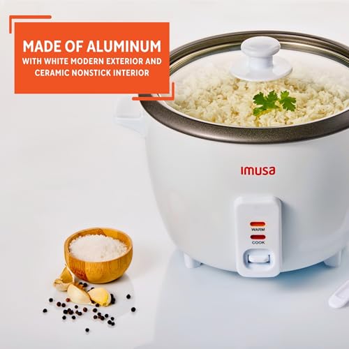 IMUSA Electric Rice Cooker 10 Cup Cooked 5 Cup Uncooked – Ceramic Nonstick Pot, Multi Cooker for Rice, Quinoa, Oatmeal, Stew – Keep Warm – Compact for Kitchen Dorm RV - My Kitchen Products