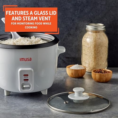 IMUSA Electric Rice Cooker 10 Cup Cooked 5 Cup Uncooked – Ceramic Nonstick Pot, Multi Cooker for Rice, Quinoa, Oatmeal, Stew – Keep Warm – Compact for Kitchen Dorm RV - My Kitchen Products