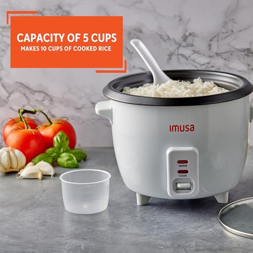 IMUSA Electric Rice Cooker 10 Cup Cooked 5 Cup Uncooked – Ceramic Nonstick Pot, Multi Cooker for Rice, Quinoa, Oatmeal, Stew – Keep Warm – Compact for Kitchen Dorm RV - My Kitchen Products