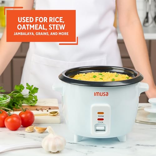 IMUSA Mini Electric Rice Cooker 6 Cup Cooked 3 Cup Uncooked – Ceramic Nonstick Pot, Small Multi Cooker for Rice, Quinoa, Oatmeal, Stew – Keep Warm – Compact for Dorm RV Kitchen - My Kitchen Products