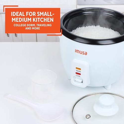 IMUSA Mini Electric Rice Cooker 6 Cup Cooked 3 Cup Uncooked – Ceramic Nonstick Pot, Small Multi Cooker for Rice, Quinoa, Oatmeal, Stew – Keep Warm – Compact for Dorm RV Kitchen - My Kitchen Products