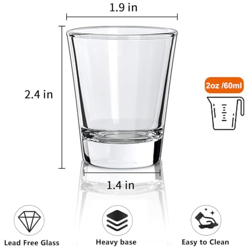 INFTYLE Shot Glasses 36 Pack, 2oz Clear Heavy Base Stackable, Bar Essential - My Kitchen Products