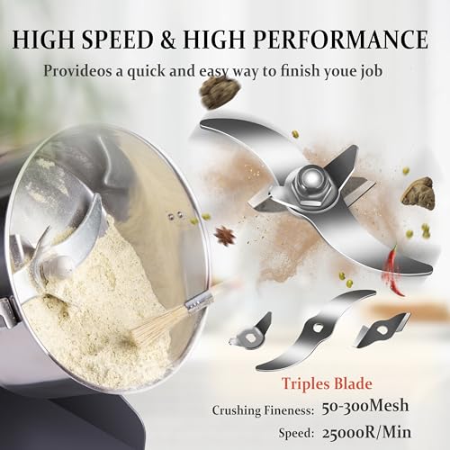 INSELY Grain Mill 150g, flour mill grinder for home, Electric Stainless Steel Grain Grinder for Wheat, Spices, coffee,Corn and Other Dry Food Grinders for Kitchen - My Kitchen Products