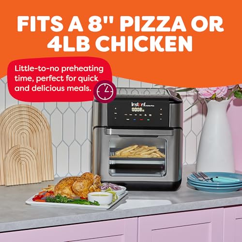 Instant Pot 10QT Air Fryer, 7-in-1 Functions with EvenCrisp Technology that Crisps, Broils, Bakes, Roasts, Dehydrates, Reheats & Rotisseries, Includes over 100 In-App Recipes, Stainless Steel - My Kitchen Products