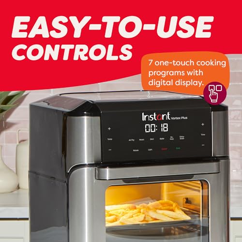Instant Pot 10QT Air Fryer, 7-in-1 Functions with EvenCrisp Technology that Crisps, Broils, Bakes, Roasts, Dehydrates, Reheats & Rotisseries, Includes over 100 In-App Recipes, Stainless Steel - My Kitchen Products