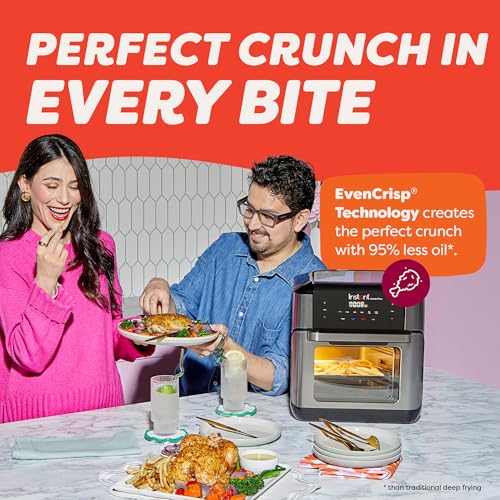 Instant Pot 10QT Air Fryer, 7-in-1 Functions with EvenCrisp Technology that Crisps, Broils, Bakes, Roasts, Dehydrates, Reheats & Rotisseries, Includes over 100 In-App Recipes, Stainless Steel - My Kitchen Products