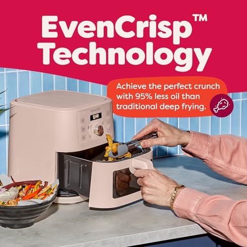 Instant Pot 4Qt VORTEX 6-in-1 Mini Air Fryer, Custom Program Options, Air Fry, Broil, Roast, Dehydrate, Bake, Reheat, Rosewater, 4 Quarts - My Kitchen Products