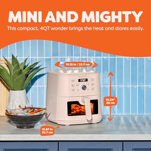 Instant Pot 4Qt VORTEX 6-in-1 Mini Air Fryer, Custom Program Options, Air Fry, Broil, Roast, Dehydrate, Bake, Reheat, Rosewater, 4 Quarts - My Kitchen Products
