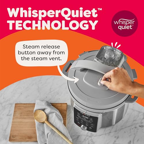 Instant Pot, 6-Quart Whisper Quiet 9-in-1 Electric Pressure Cooker, Slow Rice Steamer, Sauté, Yogurt Maker, Warmer & Sterilizer, Free App with 800+ Recipes, Stainless Steel - My Kitchen Products