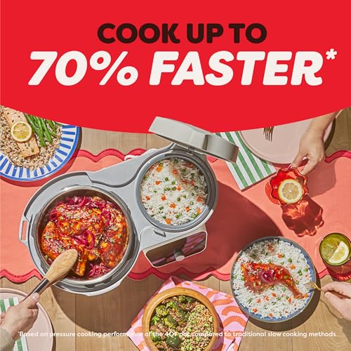 Instant Pot Dual Action 8‑in‑1 Multi-Cooker with Serve Together™ Smart Timing, 4Qt Pressure Cooker & 2Qt Rice Cooker, Cook Mains & Sides Together, Fast Cooking, PFAS-Free Pot*, Sauté, Slow Cook & More - My Kitchen Products