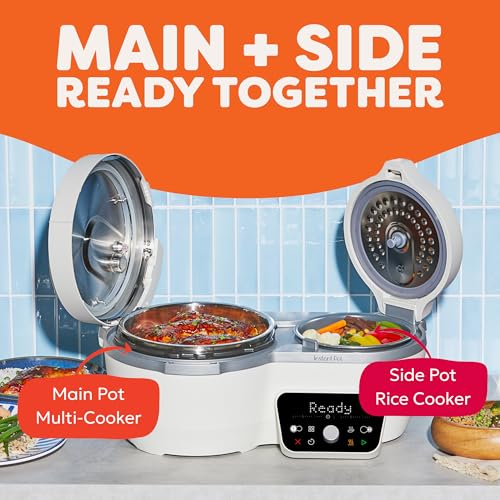 Instant Pot Dual Action 8‑in‑1 Multi-Cooker with Serve Together™ Smart Timing, 4Qt Pressure Cooker & 2Qt Rice Cooker, Cook Mains & Sides Together, Fast Cooking, PFAS-Free Pot*, Sauté, Slow Cook & More - My Kitchen Products