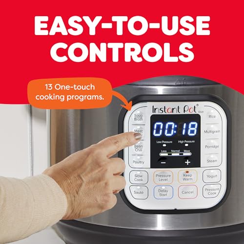 Instant Pot Duo 7-in-1 Electric Pressure Cooker, Slow Cooker, Rice Cooker, Steamer, Sauté, Yogurt Maker, Warmer & Sterilizer, Includes App with Over 800 Recipes, Stainless Steel, 8 Quart - My Kitchen Products