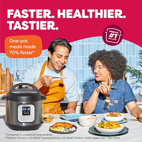 Instant Pot Duo 7-in-1 Electric Pressure Cooker, Slow Cooker, Rice Cooker, Steamer, Sauté, Yogurt Maker, Warmer & Sterilizer, Includes App with Over 800 Recipes, Stainless Steel, 8 Quart - My Kitchen Products