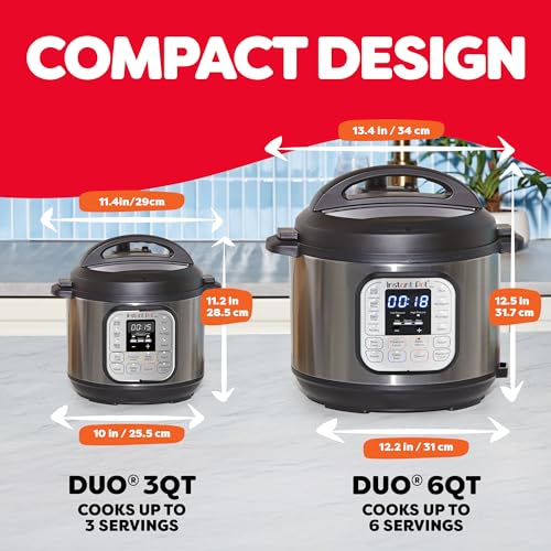 Instant Pot Duo 7-in-1 Mini Electric Pressure Cooker, Slow Rice Cooker, Steamer, Sauté, Yogurt Maker, Warmer & Sterilizer, Includes Free App with over 1900 Recipes, Stainless Steel, 3 Quart - My Kitchen Products