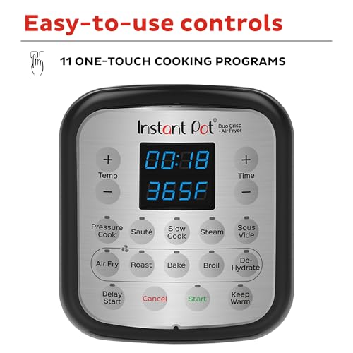 Instant Pot Duo Crisp 11-in-1 Air Fryer and Electric Pressure Cooker Combo with Multicooker Lids that Air Fries, Steams, Slow Cooks, Sautés, Dehydrates, & More, Free App With Over 800 Recipes, 6 Quart - My Kitchen Products