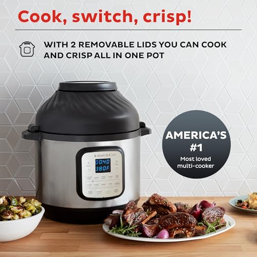 Instant Pot Duo Crisp 11-in-1 Air Fryer and Electric Pressure Cooker Combo with Multicooker Lids that Air Fries, Steams, Slow Cooks, Sautés, Dehydrates, & More, Free App With Over 800 Recipes, 6 Quart - My Kitchen Products