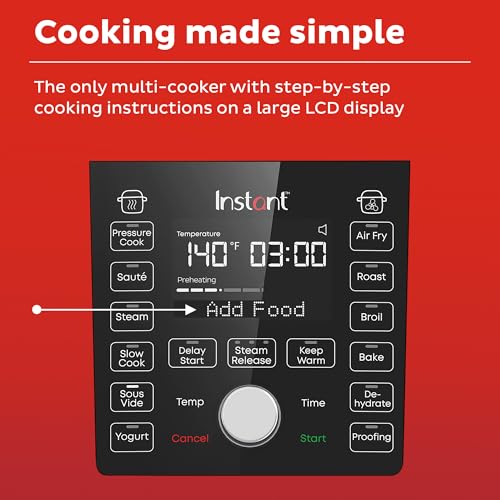 Instant Pot Duo Crisp Ultimate Lid,13-in-1 Air Fryer&Pressure Cooker Combo, Sauté, Slow Cook, Bake, Steam, Warm, Roast, Dehydrate, Sous Vide&Proof, App With Over 800 Recipes,1500 watts,6.5 Quart,Black - My Kitchen Products