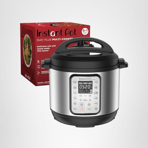 Instant Pot Duo Plus 9-in-1 Multicooker, Pressure Cooker, Slow Cook, Rice Maker, Steamer, Sauté, Yogurt, Warmer & Sterilizer, Includes App with Over 800 Recipes, Stainless Steel, 6 Quarts - My Kitchen Products