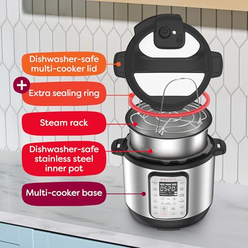 Instant Pot Duo Plus 9-in-1 Multicooker, Pressure Cooker, Slow Cook, Rice Maker, Steamer, Sauté, Yogurt, Warmer & Sterilizer, Includes App with Over 800 Recipes, Stainless Steel, 6 Quarts - My Kitchen Products
