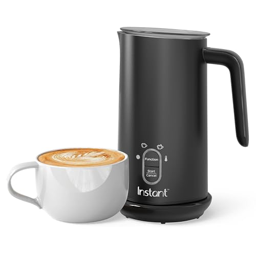 Instant Pot Milk Frother, 4-in-1 Electric Milk Steamer, 10oz/295ml Automatic Hot and Cold Foam Maker and Milk Warmer for Latte, Cappuccinos, Macchiato, From the Makers of Instant 500W, Black - My Kitchen Products