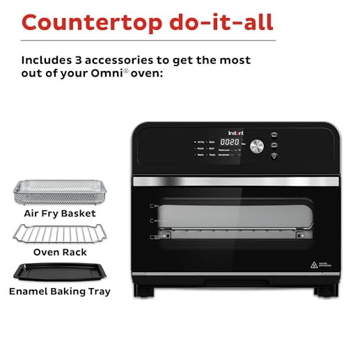 Instant Pot Omni 19QT/18L Toaster Oven Air Fryer, 7-in-1 Functions, Fits 12" Pizza, Crisps, Broils, Bakes, Roasts, Toasts, Warms, Convection, 100+ In-App Recipes, from the Makers of Instant Pot, Black - My Kitchen Products