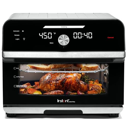 Instant Pot Omni Plus 19QT/18L Toaster Oven Air Fryer, 10-in-1 Functions, Fits 12" Pizza, Crisp, Broil, Bake, Roast, Toast, Warm, Convection, 100+ In-App Recipes, from the Makers of Instant Pot, Black - My Kitchen Products