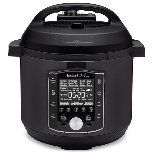 Instant Pot Pro (8 QT) 10-in-1 Pressure Cooker, Slow Cooker, Rice/Grain Cooker, Steamer, Sauté, Sous Vide, Yogurt Maker, Sterilizer, and Warmer, Includes App with Over 800 Recipes, Black - My Kitchen Products