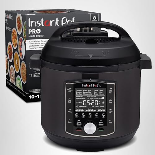 Instant Pot Pro (8 QT) 10-in-1 Pressure Cooker, Slow Cooker, Rice/Grain Cooker, Steamer, Sauté, Sous Vide, Yogurt Maker, Sterilizer, and Warmer, Includes App with Over 800 Recipes, Black - My Kitchen Products