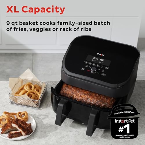 Instant Pot VersaZone 9QT Air Fryer,8-in-1 Functions with EvenCrisp Technology, Crisps,Broils, Bakes,Roasts, Dehydrates,Reheats at Same or Different Temperature, from the Makers of Instant Pot, Black - My Kitchen Products