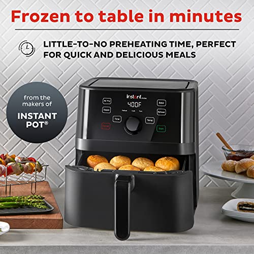 Instant Pot Vortex 5.7QT Air Fryer With Accessories, Custom Smart Cooking Programs, 4-in-1 Functions that Crisps, Roasts, Bakes and Reheats, 100+ In-App Recipes, from the Makers of Instant Pot, Black - My Kitchen Products