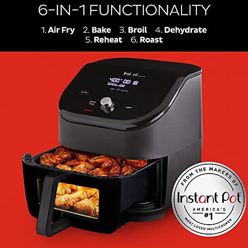 Instant Pot Vortex Plus 6QT ClearCook Air Fryer, Clear Windows, Custom Program Options, 6-in-1 Functions, Crisps, Broils, Roasts, Dehydrates, Bakes, Reheats, from the Makers of Instant Pot, Black - My Kitchen Products