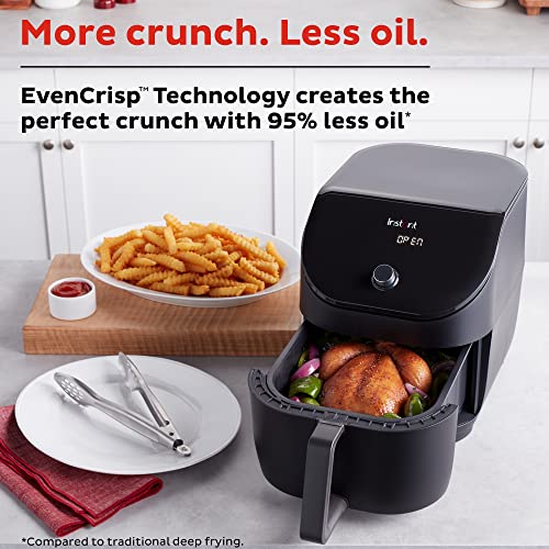 Instant Pot Vortex Slim 6QT Air Fryer that Crisps, Roasts, Reheats, Bakes, Broils & is Quiet, Space Saving, Nonstick, Dishwasher-Safe, 100+ In-App Recipes, from the Makers of Instant Pot, Black - My Kitchen Products