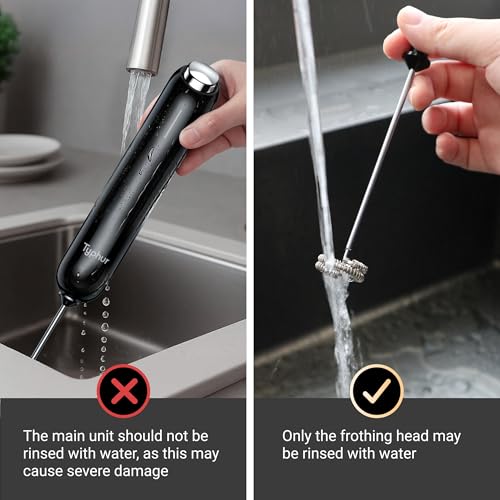 InstaWhisk Milk Frother with Variable Speed, Rechargeable Coffee Frother Wand with Detachable Double Whisk, Drink Mixer Handheld Electric Stirrer for Latte, Cappuccino, Matcha, Almond Milk, Protein - My Kitchen Products