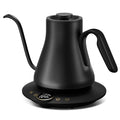 INTASTING Gooseneck Electric Kettle with ±1℉ Temperature Control for Pour Over Coffee & Tea, Quick Heating, BPA-Free Stainless Steel, Built-in Brew Timer, 1500W/0.9L (Ebony Black) - My Kitchen Products