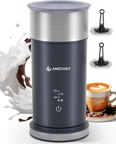 IPX6 Waterproof Electric Milk Frother and Steamer – 4-in-1 Coffee Frother for Hot & Cold Foam, Single-Button Control, Quick 80s Frothing - My Kitchen Products