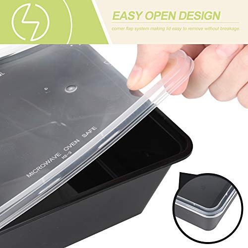 IUMÉ 50-Pack Meal Prep Containers, 26 OZ Microwavable Reusable Food Containers with Lids for Food Prepping, Disposable Lunch Boxes, Plastic Food Boxes- Stackable, Freezer Dishwasher Healthy - My Kitchen Products