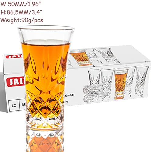 JAIEF Tequila Glasses Heavy Base Shot Glass Cordial Glasses 2 OZ (Set of 6) - My Kitchen Products