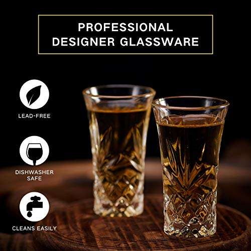 JAIEF Tequila Glasses Heavy Base Shot Glass Cordial Glasses 2 OZ (Set of 6) - My Kitchen Products