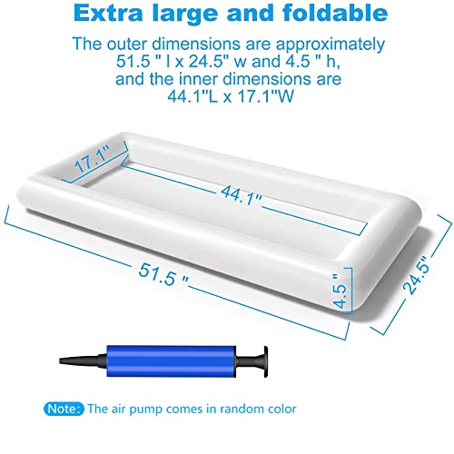 Jasonwell Inflatable Serving Bars Ice Buffet Salad Serving Trays Food Drink Holder Cooler Containers Indoor Outdoor BBQ Picnic Pool Party Supplies Luau Cooler w Drain Plug - My Kitchen Products