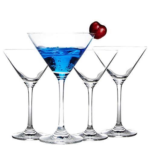 JEKOSEN Crystal Martini Cocktail Glasses 9 Ounce Set of 4 With Premium Gift Box Premium Strong Lead-Free Clear for Bar Martini - My Kitchen Products