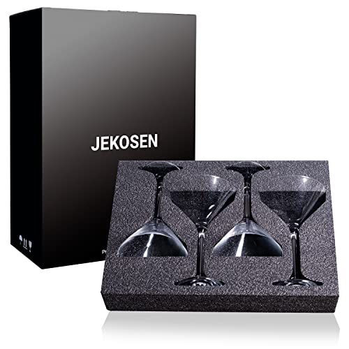 JEKOSEN Crystal Martini Cocktail Glasses 9 Ounce Set of 4 With Premium Gift Box Premium Strong Lead-Free Clear for Bar Martini - My Kitchen Products