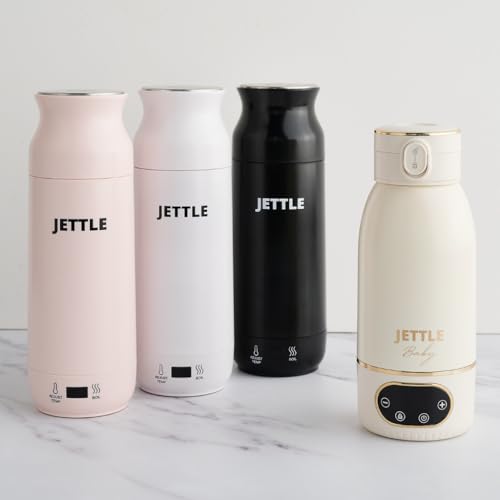 Jettle Electric Kettle - Travel Portable Heater for Coffee Tea Milk Soup - Stainless Steel Travel Water Boiler tea pot with Temperature Control - LED - Automatic Power Off - 450ml - Kitchen Appliance - My Kitchen Products