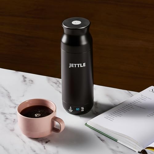 Jettle Electric Kettle - Travel Portable Heater for Coffee Tea Milk Soup - Stainless Steel Travel Water Boiler tea pot with Temperature Control - LED - Automatic Power Off - 450ml - Kitchen Appliance - My Kitchen Products