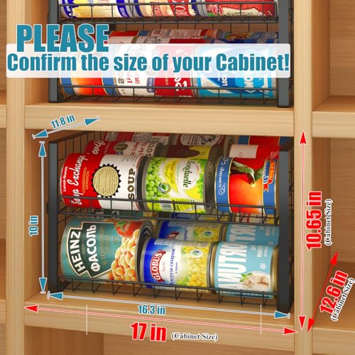 JKsmart 2-Tier Stackable Can Rack Organizer for Pantry, Adjustable Can Dispenser Holds Up to 60 Cans, Can Storage Holder for Various Ounces of Canned Food Soda Drinks, Black, 2 Pack - My Kitchen Products