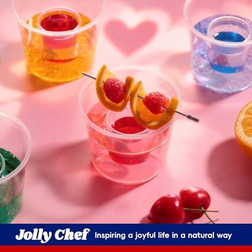 JOLLY CHEF 100 Disposable Bomber Cups,4oz Clear Plastic Bomber Shot Glasses Highly Durable and Reusable Perfect for Shots for Wedding, Valentine's Day - My Kitchen Products
