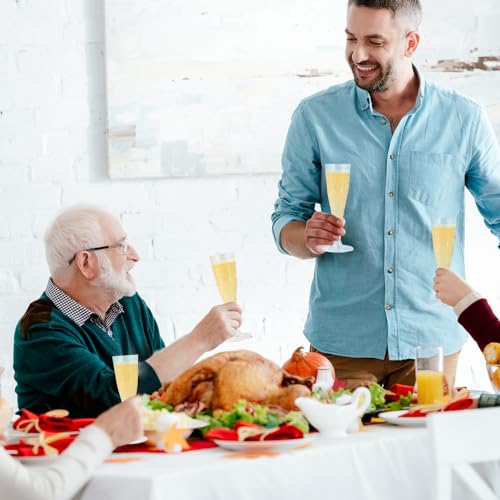 JOLLY CHEF 100 Pack Plastic Champagne Flutes Disposable 4.5 oz Clear Plastic Champagne Glasses Suitable for Wedding, Thanksgiving Day, Christmas - My Kitchen Products