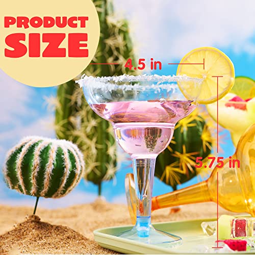 JOYIN 36 Packs Plastic Margarita Glasses Cups 12 oz Disposable Cinco De Mayo Fiesta Party Decoration for Fun Taco Party Supplies, Neon Cocktail Cups, Mexican Theme for Carnivals - My Kitchen Products