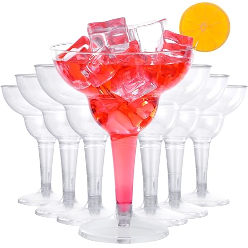 JOYIN 36 pcs Clear Plastic Martinni Glasses, 12 oz Disposable Plastic Margarita Cups, plastic champagne